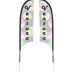 Outdoor Razor Sail Sign - 7' - Two Sided