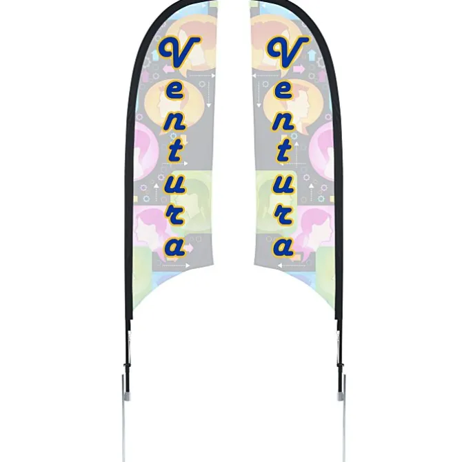 Outdoor Razor Sail Sign - 7' - Two Sided