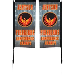 Outdoor Rectangular Sail Sign - 7' - Two Sided