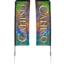 Outdoor Rectangular Sail Sign - 10' - Two Sided