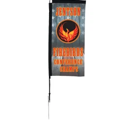 Outdoor Rectangular Sail Sign - 7' - One Sided