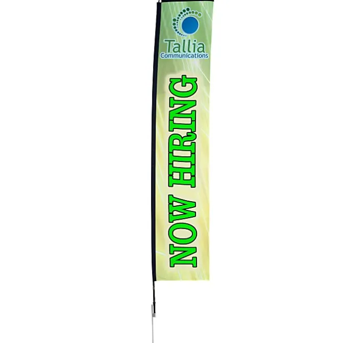 Outdoor Rectangular Sail Sign - 14-1/2' - One Sided
