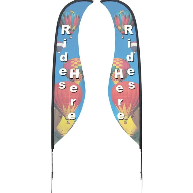 Outdoor Sabre Sail Sign - 13' - Two Sided