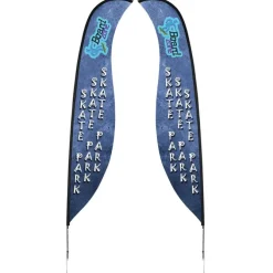 Outdoor Sabre Sail Sign - 17' - Two Sided