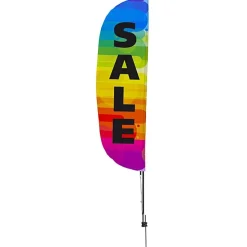 Outdoor Stadium Flutter Sail Sign - 10' - One Sided