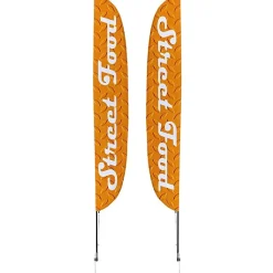 Outdoor Stadium Flutter Sail Sign - 18' - Two Sided