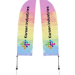 Outdoor Value Blade Sail Sign - 10 1/2 feet - Two Sided