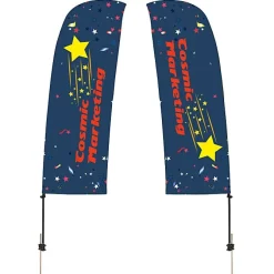 Outdoor Value Blade Sail Sign - 7 1/2 feet - Two Sided