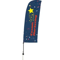 Outdoor Value Blade Sail Sign - 7 1/2 feet - One Sided