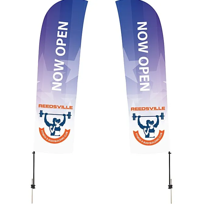 Outdoor Value Blade Sail Sign - 15 feet - Two Sided