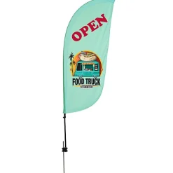 Outdoor Value Feather Sail Sign - 7 1/2 feet - One Sided