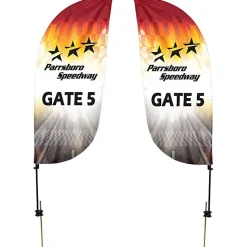 Outdoor Value Feather Sail Sign - 7 1/2 feet - Two Sided