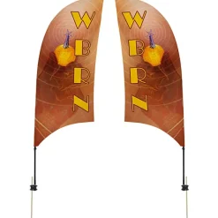 Outdoor Value Razor Sail Sign - 7 1/2 feet - Two Sided