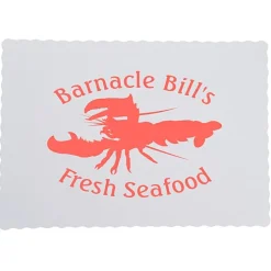 Paper Placemat - White - Scallop