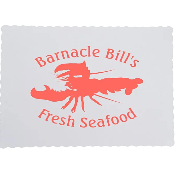 Paper Placemat - White - Scallop