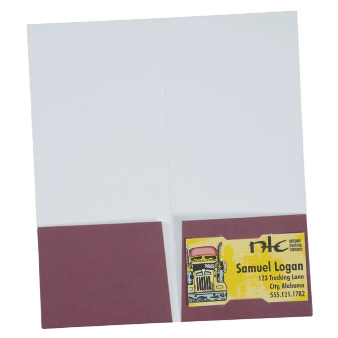 Paper Two-Pocket Mini Folder - 9 inches x 4 inches