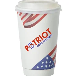Patriotic Full Color Insulated Paper Cup with Lid - 16 oz.