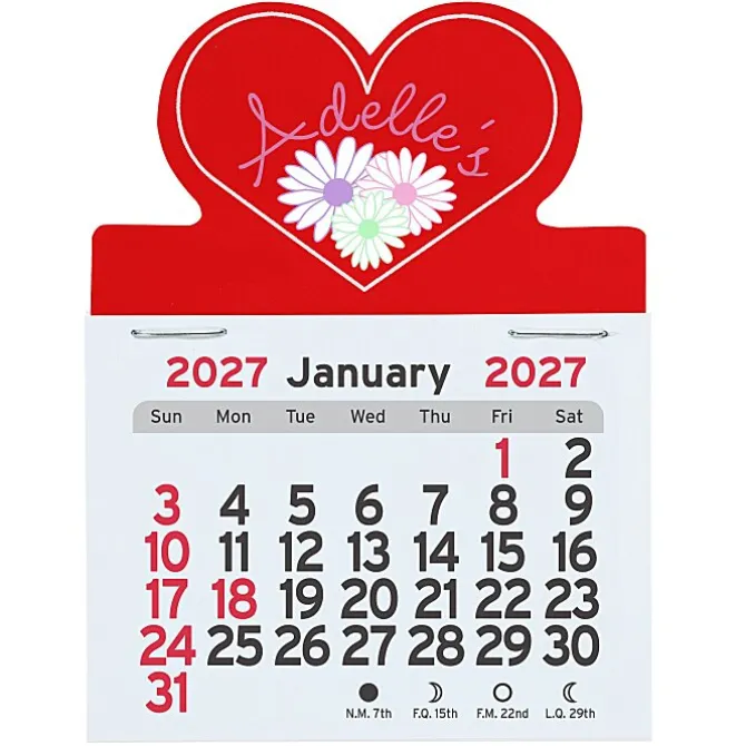 Peel-N-Stick Calendar - Heart