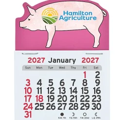 Peel-N-Stick Calendar - Pig