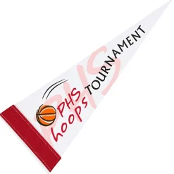 Pennant 5 inches x 12 inches - White - Full Color