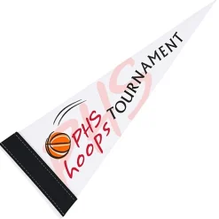 Pennant 5 inches x 12 inches - White - Full Color