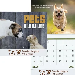 Pets with Attitude Wall Calendar - Stapled