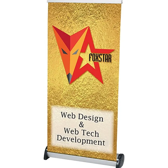 Phoenix Retractable Tabletop Banner Display - 17 inches