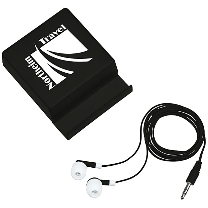 Phone Stand with Compartment - Earbuds