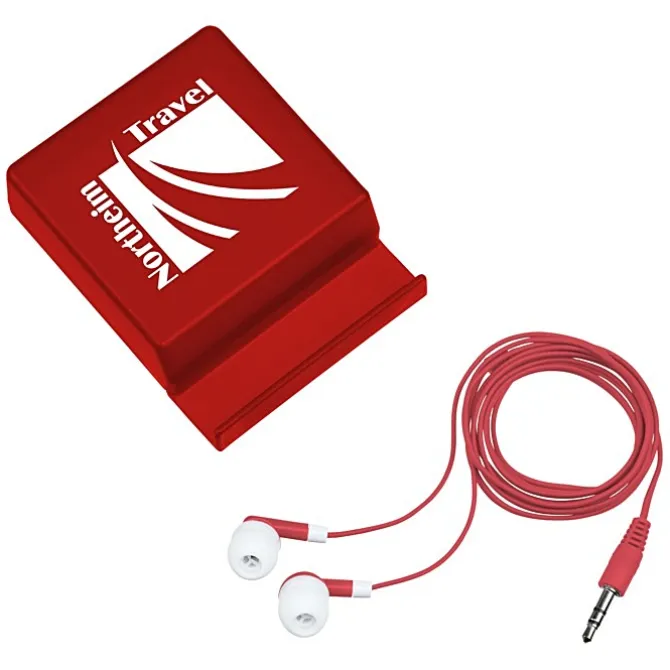 Phone Stand with Compartment - Earbuds