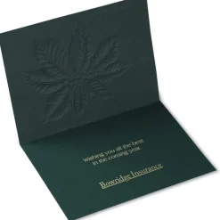 Poinsettia Leaf Greeting Card