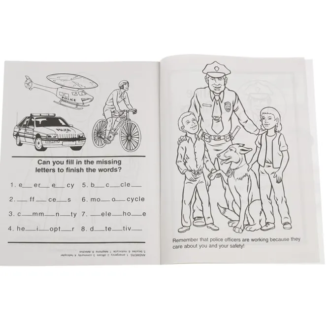 Police Officers Care Coloring Book - 24 hr