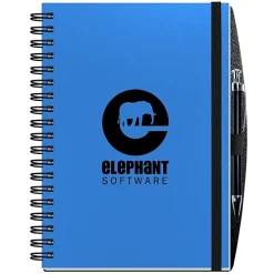Polypro Journal with Pen - 10 inches x 7 inches - 100 sheet - Solid