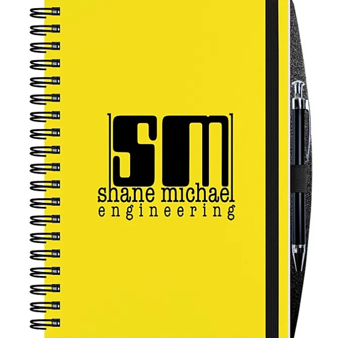 Polypro Journal with Pen - 10 inches x 7 inches - 100 sheet - Translucent