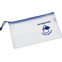 PolyWeave Zippered Pouch with Business Card Holder - 6 inches x 10 inches