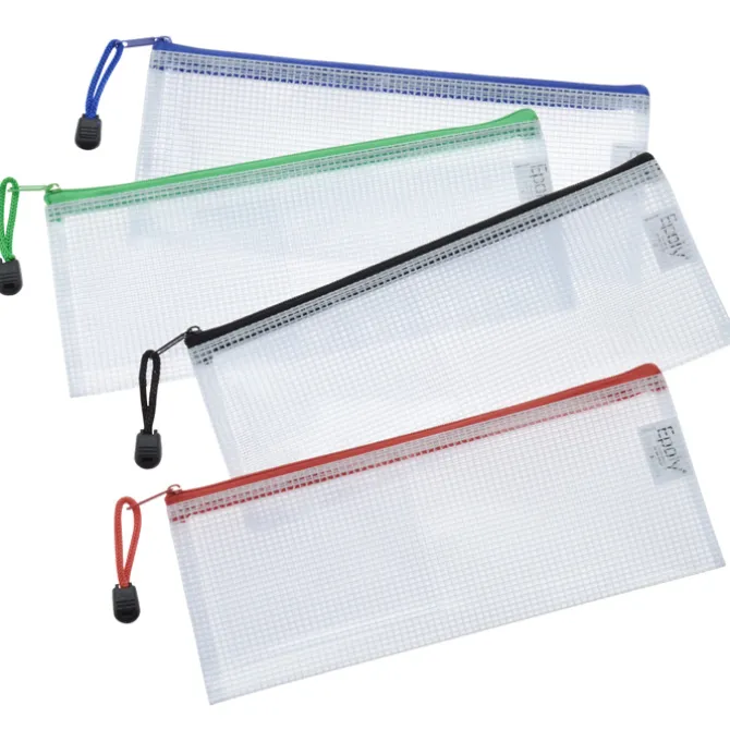 PolyWeave Zippered Pouch with Business Card Holder - 4 inches x 10 inches