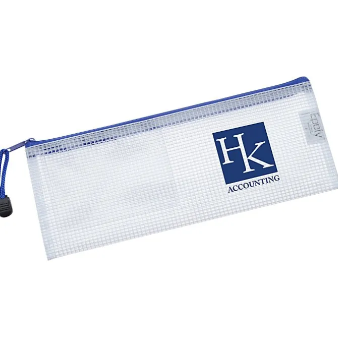 PolyWeave Zippered Pouch with Business Card Holder - 4 inches x 10 inches