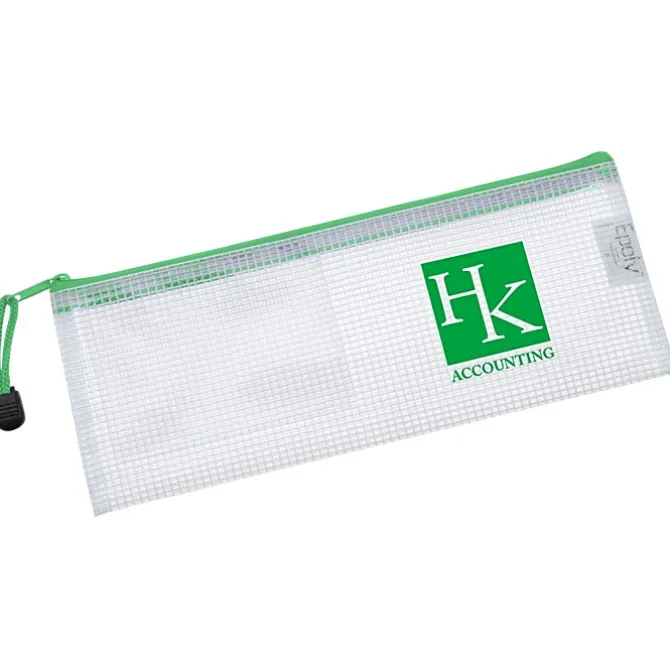 PolyWeave Zippered Pouch with Business Card Holder - 4 inches x 10 inches