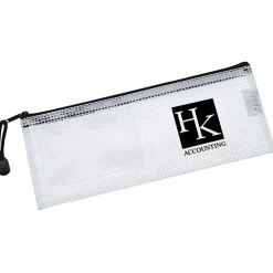 PolyWeave Zippered Pouch with Business Card Holder - 4 inches x 10 inches