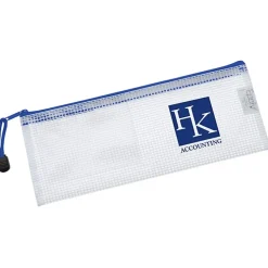 PolyWeave Zippered Pouch with Business Card Holder - 4 inches x 10 inches