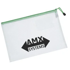 PolyWeave Zippered Pouch with Business Card Holder - 9 1/2 inches x 13 1/4 inches