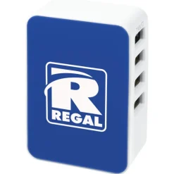 4 Port USB Folding Wall Charger - 24 hr