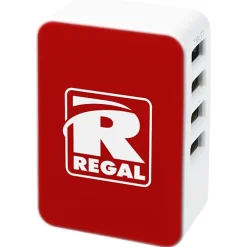 4 Port USB Folding Wall Charger - 24 hr