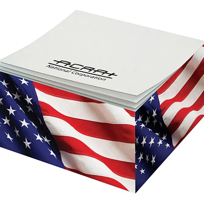 Post-it® Notes Cubes - 2-3/4 inches x 2-3/4 inches x 1-3/8 inches - Patriotic