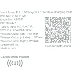 Power Fold 3-in-1 MagClick Wireless Charger