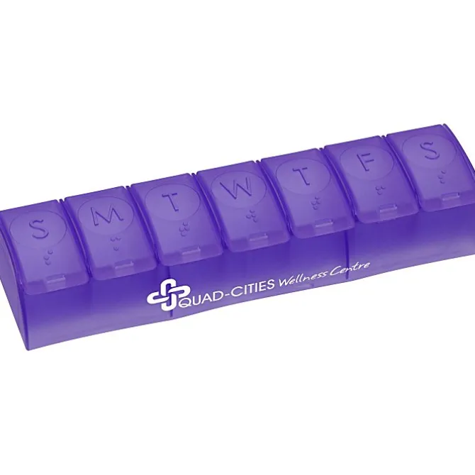 Quick Care Weekly Med Minder - Translucent - 24 hr