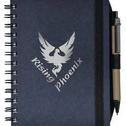 Recycled Spiral Journal with Pen - 7 inches x 5 inches
