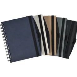 Recycled Spiral Journal with Pen - 7 inches x 5 inches