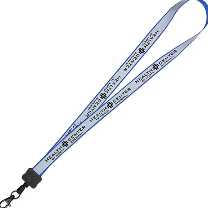 Reflective Lanyard - 3/4 inch - 34 inches - Metal Lobster Claw