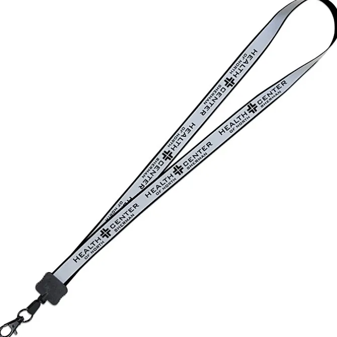 Reflective Lanyard - 3/4 inch - 34 inches - Metal Lobster Claw