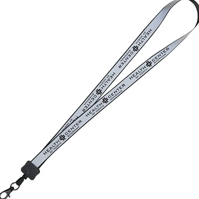 Reflective Lanyard - 3/4 inch - 32 inches - Metal Lobster Claw